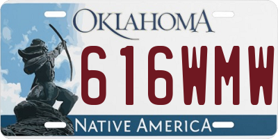 OK license plate 616WMW