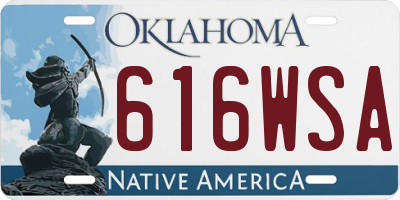 OK license plate 616WSA