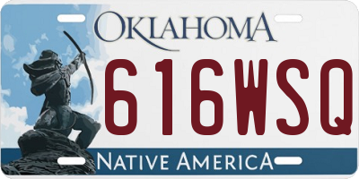 OK license plate 616WSQ