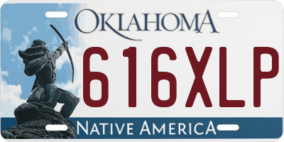 OK license plate 616XLP