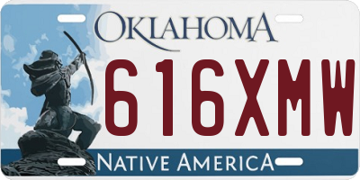 OK license plate 616XMW