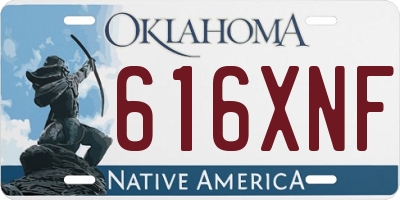 OK license plate 616XNF