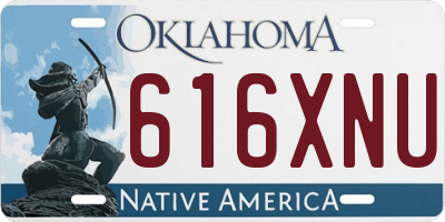 OK license plate 616XNU