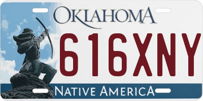 OK license plate 616XNY