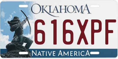 OK license plate 616XPF