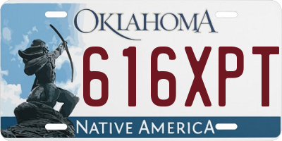 OK license plate 616XPT