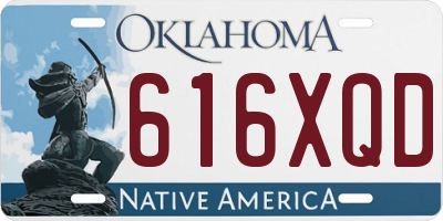 OK license plate 616XQD