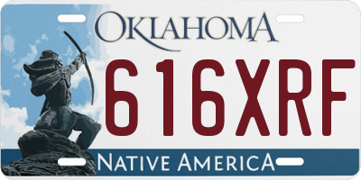 OK license plate 616XRF