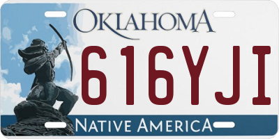 OK license plate 616YJI