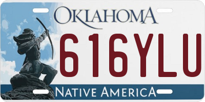 OK license plate 616YLU