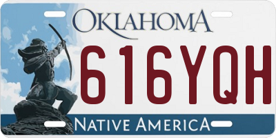 OK license plate 616YQH