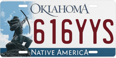 OK license plate 616YYS