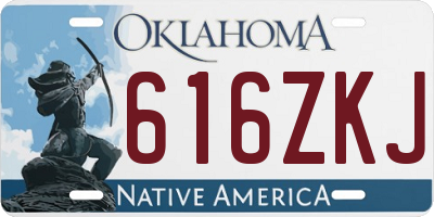 OK license plate 616ZKJ