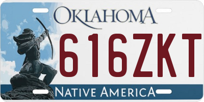 OK license plate 616ZKT