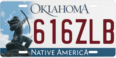 OK license plate 616ZLB