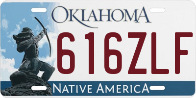 OK license plate 616ZLF