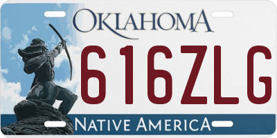 OK license plate 616ZLG