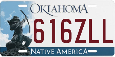 OK license plate 616ZLL