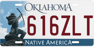 OK license plate 616ZLT