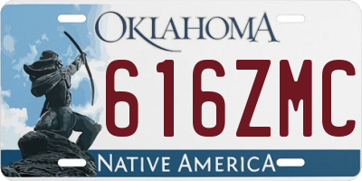 OK license plate 616ZMC