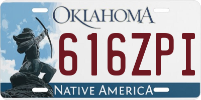 OK license plate 616ZPI