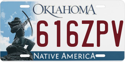 OK license plate 616ZPV