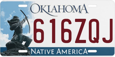 OK license plate 616ZQJ