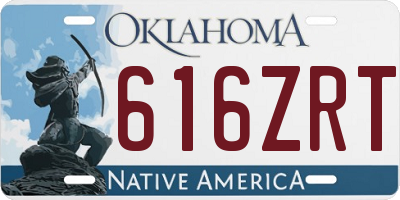 OK license plate 616ZRT
