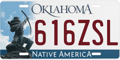 OK license plate 616ZSL