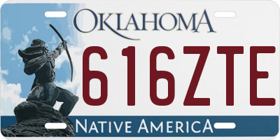 OK license plate 616ZTE