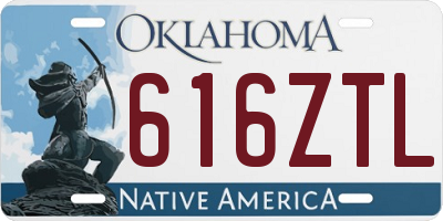 OK license plate 616ZTL