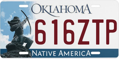 OK license plate 616ZTP