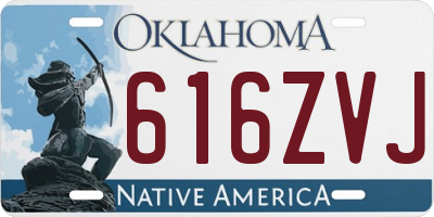 OK license plate 616ZVJ