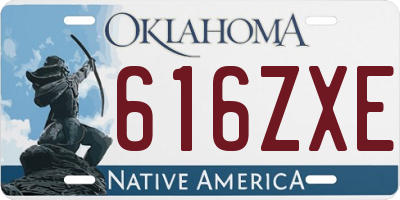OK license plate 616ZXE