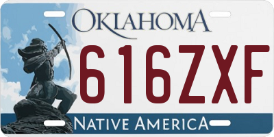 OK license plate 616ZXF