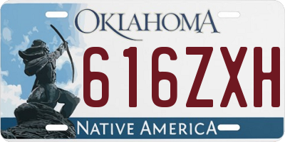 OK license plate 616ZXH