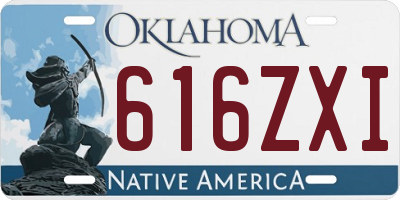 OK license plate 616ZXI