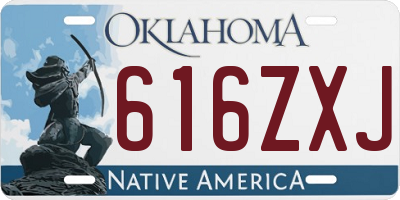 OK license plate 616ZXJ