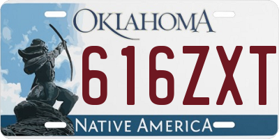 OK license plate 616ZXT