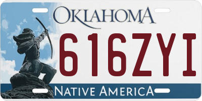 OK license plate 616ZYI