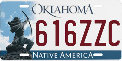 OK license plate 616ZZC