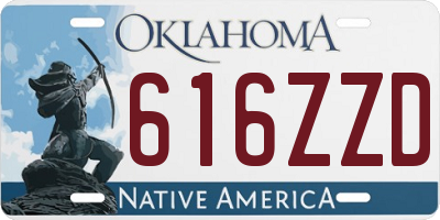 OK license plate 616ZZD