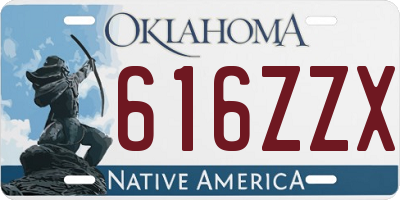 OK license plate 616ZZX