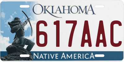 OK license plate 617AAC