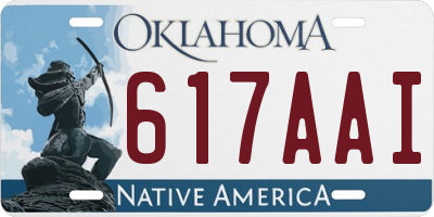 OK license plate 617AAI