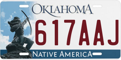 OK license plate 617AAJ