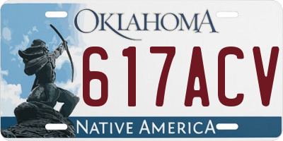 OK license plate 617ACV