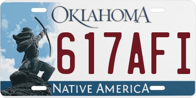 OK license plate 617AFI