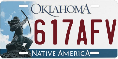 OK license plate 617AFV