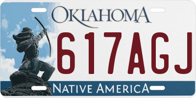 OK license plate 617AGJ